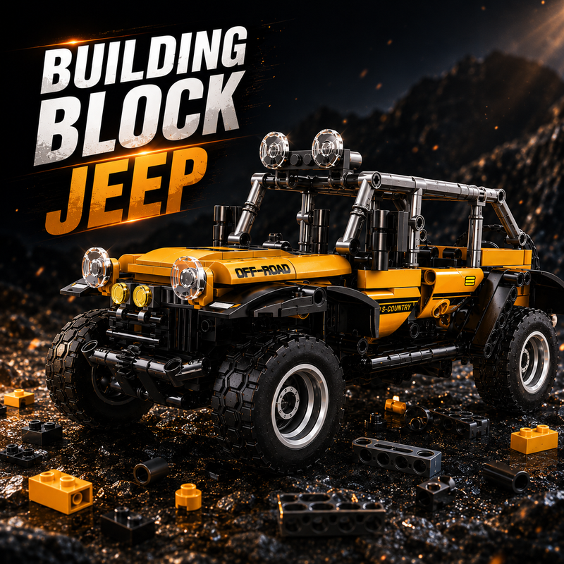 Racing Jeep Building Blocks