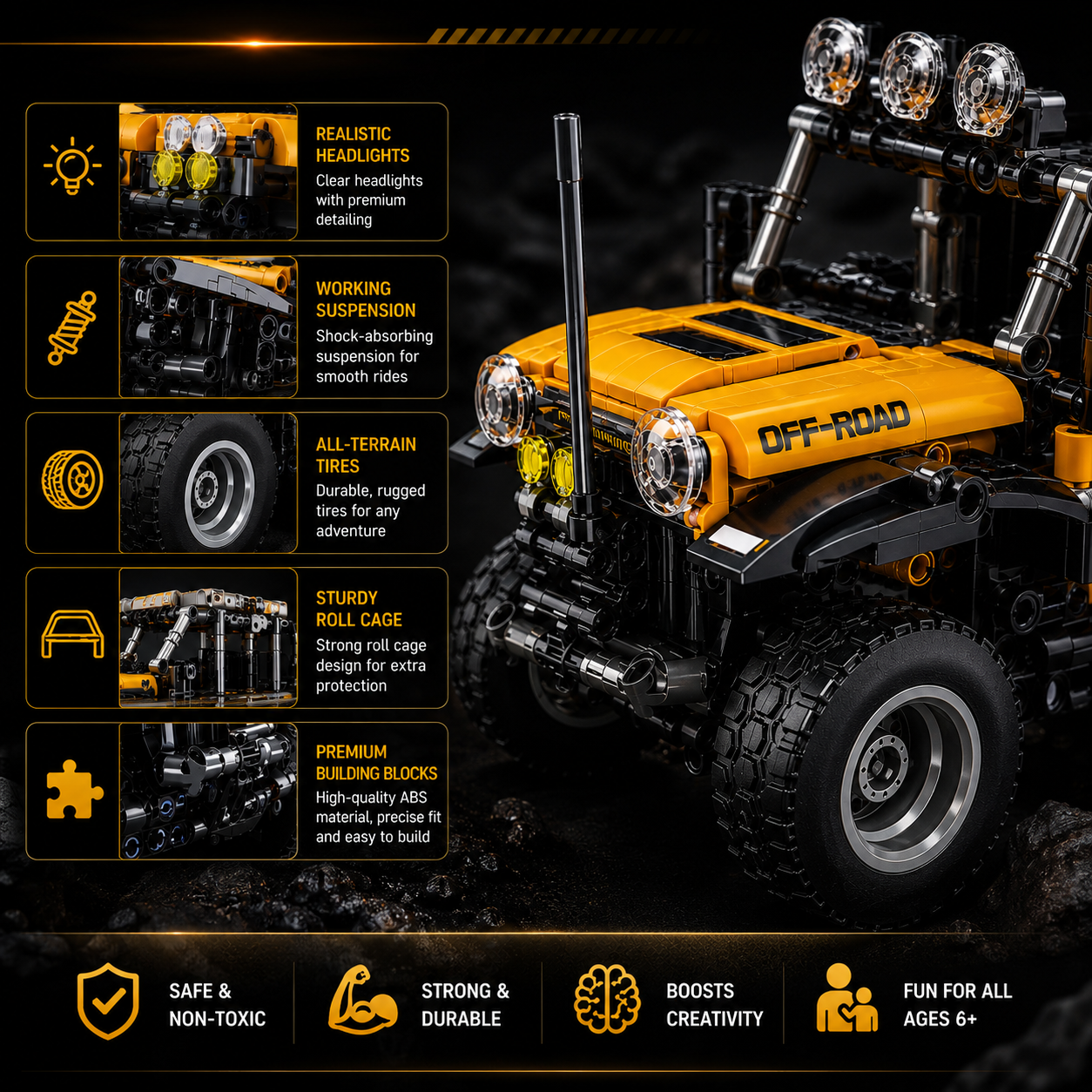 Racing Jeep Building Blocks
