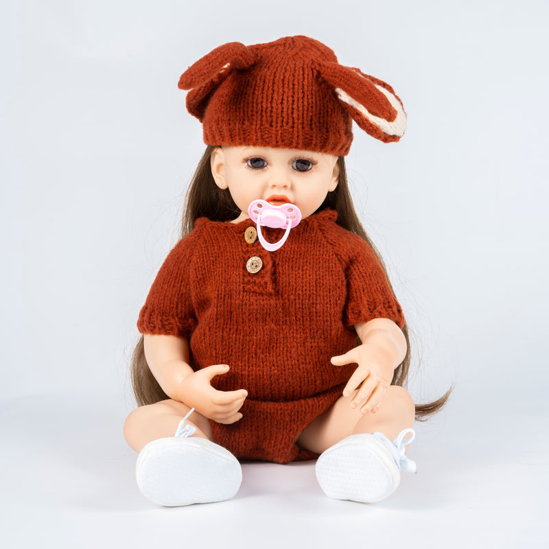 Baby Silicone Doll (Maroon Color)